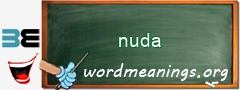 WordMeaning blackboard for nuda